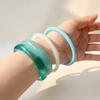 4Pcs/Set Resin Bangle Stackable Boho Bracelets Fashion Geometric Bracelets  Women
