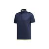 Solid Color Casual Polo Shirt Men Tops Blue FJ3794