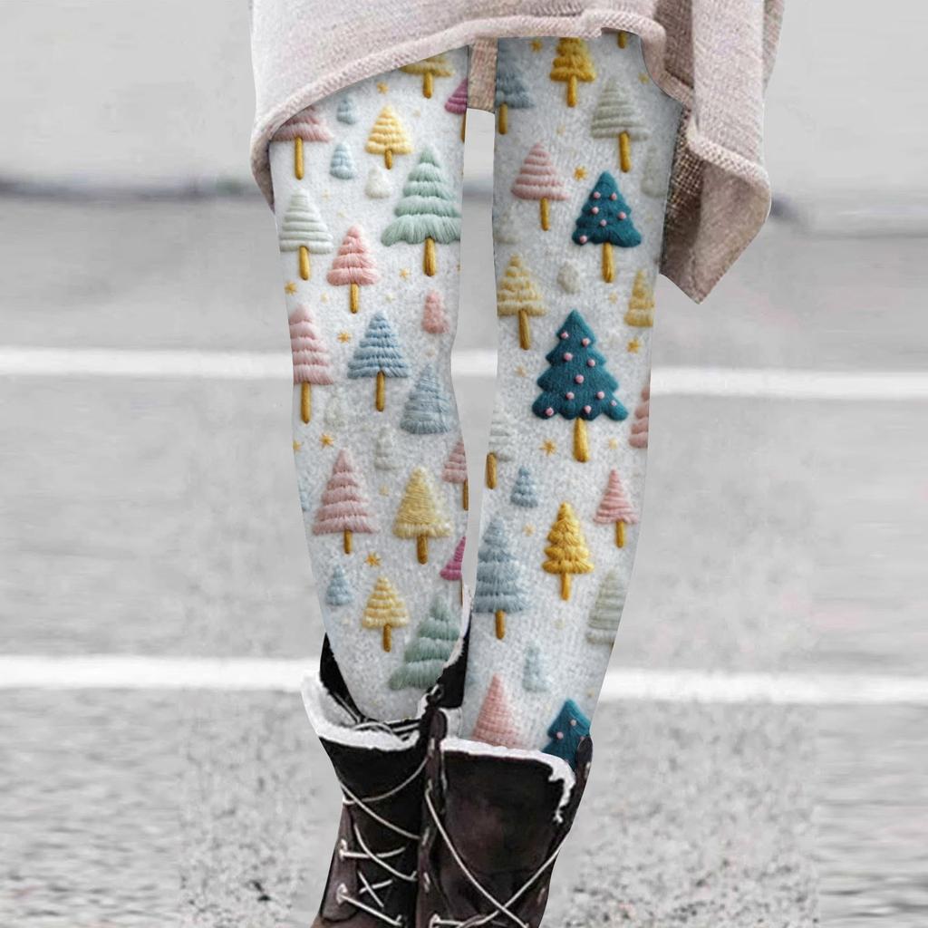 Женские брюки с принтом, эластичные мягкие хлопковые леггинсы, повседневная домашняя пижама