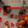 1 комплект Рождественские светодиодные гирлянды, светящиеся деревянные домики, огни-звезды для верхушки рождественской елки, декоративные огни «Звездное небо»