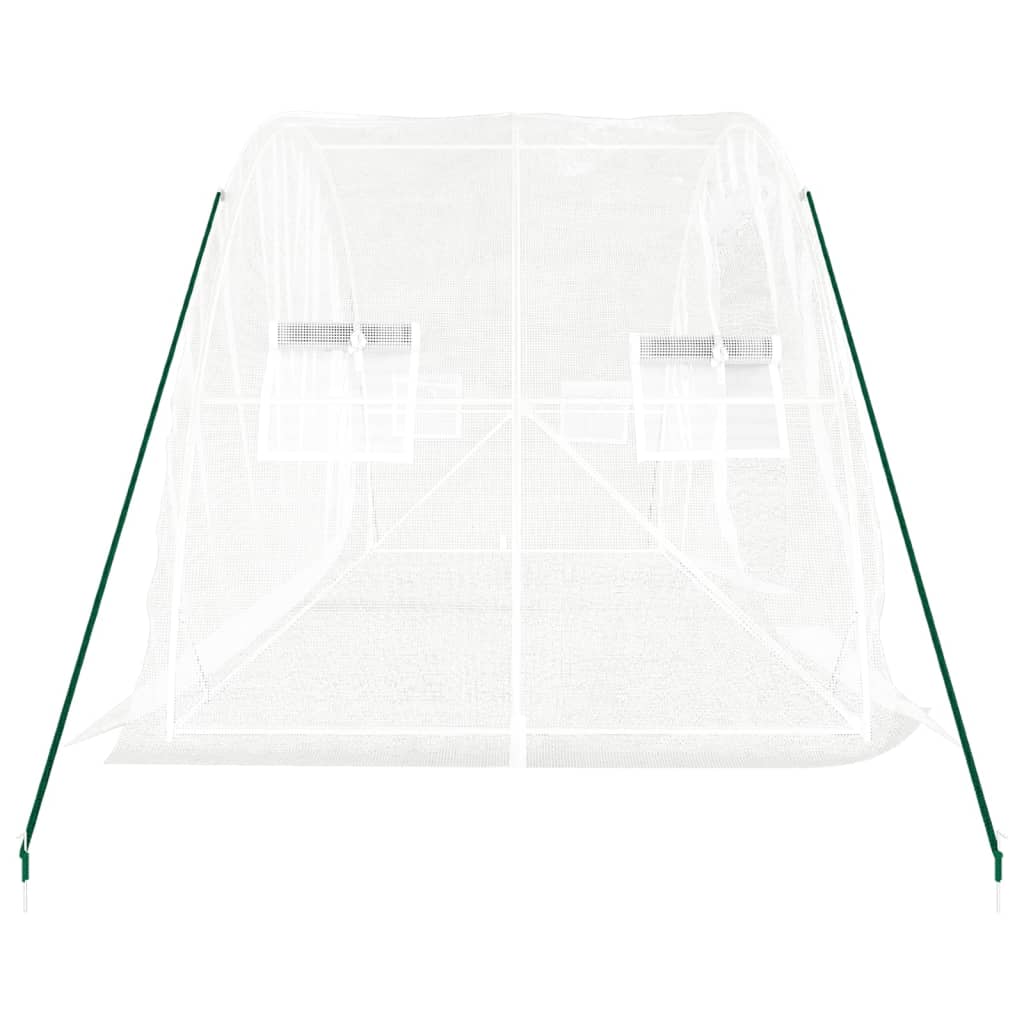 Greenhouse with Steel Frame White 10 m² 5 x 2 x 2.3 m