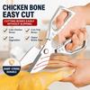 Stainless Steel Poultry Shears Ultra Sharp Chicken Bone Scissors Boning Scissors  For Camping