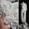 24x100 см Большая кружевная ткань с 3D-рюшами, Декор для букета своими руками, Дизайнерские аксессуары, Ткань для шитья платьев и одежды, Ручная работа