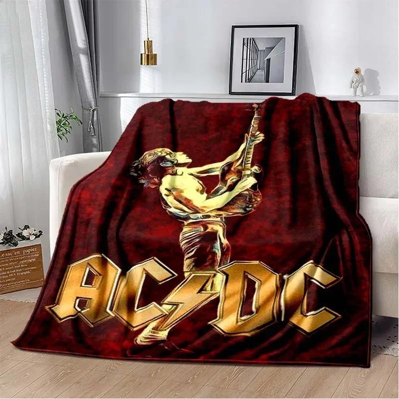 Плед с узором ACDC Легкий плед для гостиной, спальни, детской комнаты Теплый плед Рождественский подарок