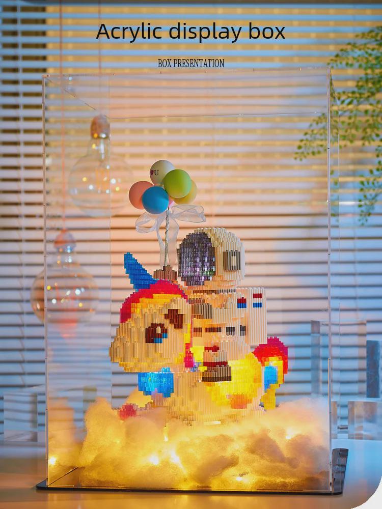 Строительные блоки серии Unicorn Astronaut — совместимы с Lego, с украшениями в виде воздушных шаров. Идеальный подарок на китайский День святого Валентина для мужчин и женщин.