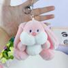Adorable Plush Bunny Keychain Soft Cartoon Rabbit Bag Charm Doll With Pp Cotton Filling