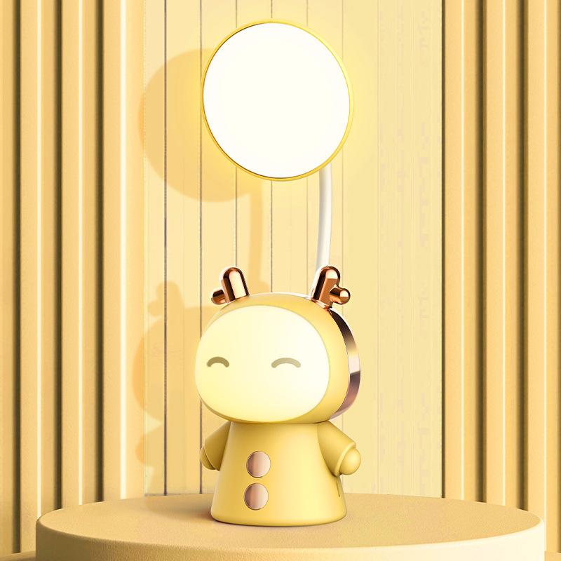 1PC cartoon led desk lamp learning, folding charging eye protection desk lamp, student children's desk lamp night lamp, bedside lamp