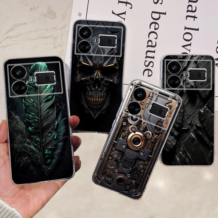 Для Realme GT5 240 Вт / GT3 / GT Neo 3 / GT Neo 5 Чехол Милый Мультяшный Роскошный Мягкий Силикон Прозрачный Чехол для Телефона Задняя Крышка Capas