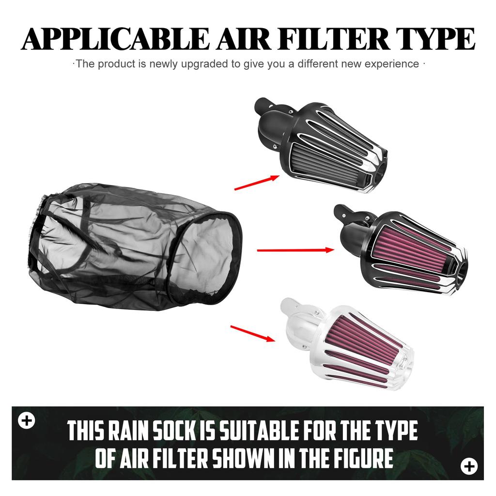 HDBUBALUS Air Filter Air Filter Cover Rain Socks for Harley