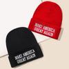Winter Hat Makes America Great Again Trump President Election Campaign Knitted Thick Elastic Warm Windproof Cycling Outdoor Cap Headgear