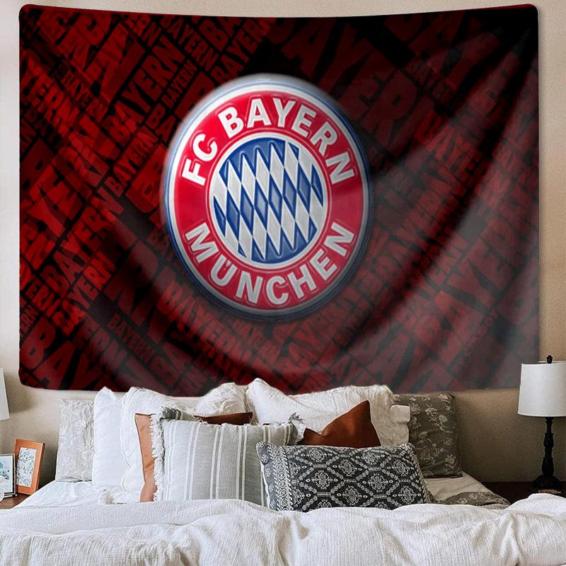 1PC Bayern Munchen Logo Design Tapestry, Unique Design Tapestry, Wall Decor for Bedroom,Livingroom, Playroom,Heartwarming Fan Holiday Gifts