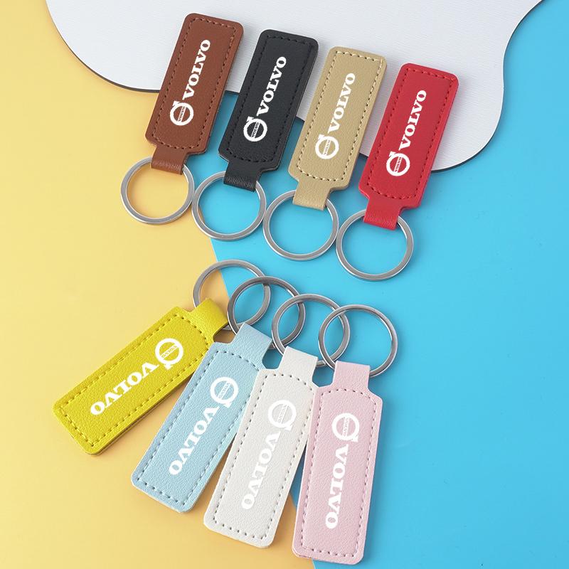 Fashion Car Keychain Leather Key Chain Keyring Pendant For Volvo EX90 V60 V40 XC90 S60 XC60 V50 V70 S90 XC40 S80 V90 EX30 CY0 9e