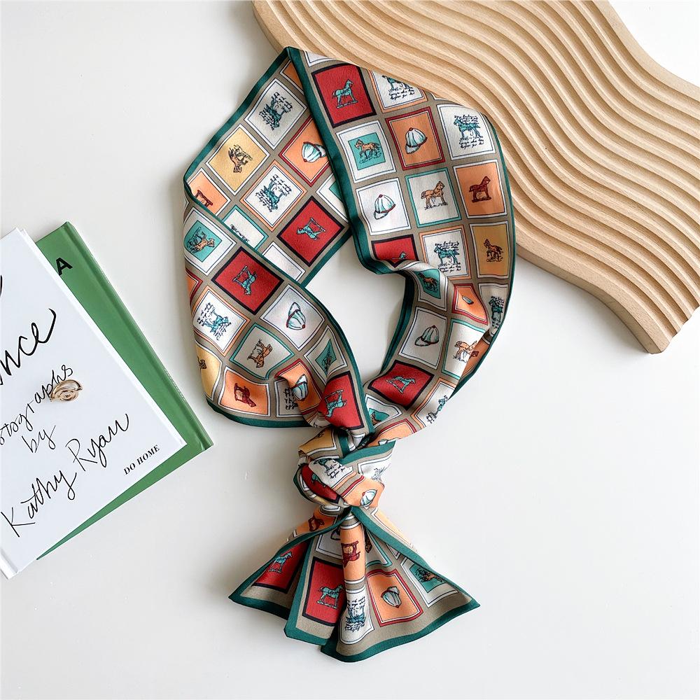 New Scarves Silk Scarves Women'S Spring And Autumn Season Long Decorative Professional Scarves Summer Thin Styles Paired With Shirts Stylish