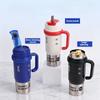 800ml Dual Way Drinking Straw Water Cup Large Capacity Stainless Steel Insulated Tumbler Handle Car Cups