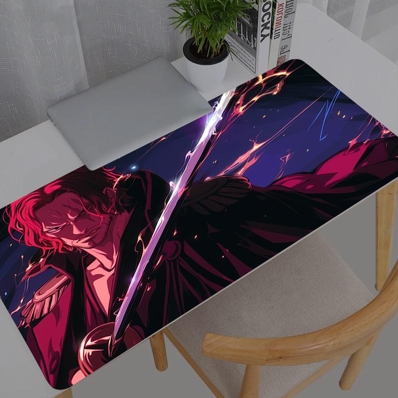 Mouse Pad Anime One Piece Shanks Durable New Gaming Accessories Large Carpet Gamer Pc Computer Keyboard Desk Mat Mausepad