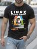 Футболка с круглым вырезом с изображением пинга операционной системы Linux ...