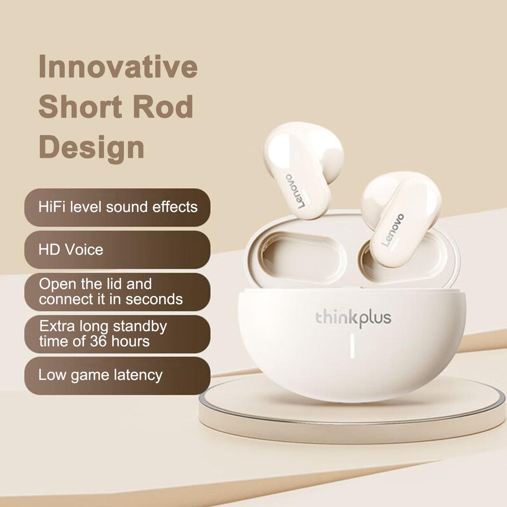 Lenovo Наушники LP19 True Wireless BT5.3 с чехлом для зарядки, спортивные наушники для бега, музыка