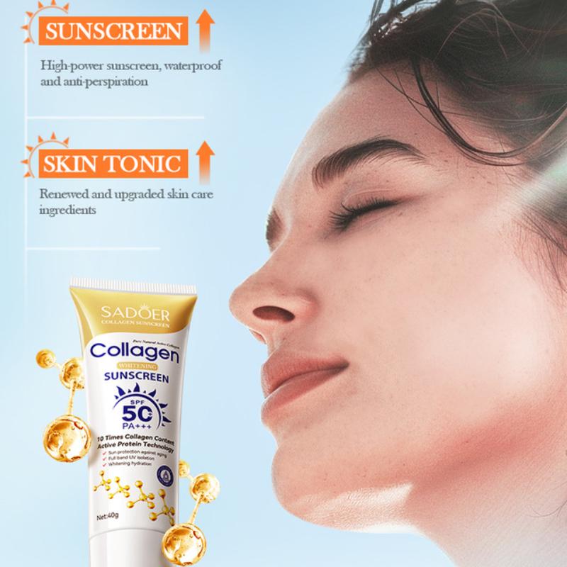 Солнцезащитный крем с коллагеном и отбеливающим эффектом SADOER Anti-Wrinkle Anti-UV Sunscreen
