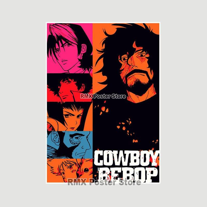Ковбой Бибоп плакаты белая бумага аниме фигурки принты живопись фотографии гостиная бар украшения домашний декор манга наклейки на стену