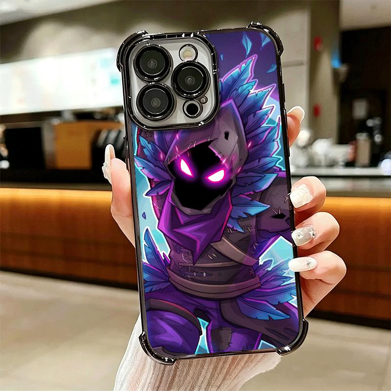 B-Battle R-Royales Plating Phone Case For Iphone 16 17 Pro Max Air 16E 14 15 Plus 12 13 Mini Anti-Fall Airabag Cover