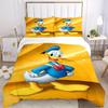 3pcs Yellow Donald Duck Quilt Cover Set, Soft and Cozy Bedroom, Guest Room and Dorm Decorative Bedding 3-Piece Set 1 Quilt Cover + 2 Pillow
