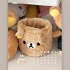 Rilakkuma Plush Storage Box Cute Aesthetic Desktop Pen Holder Stationery Sundries Organizer For Students Home Desktop Decoration