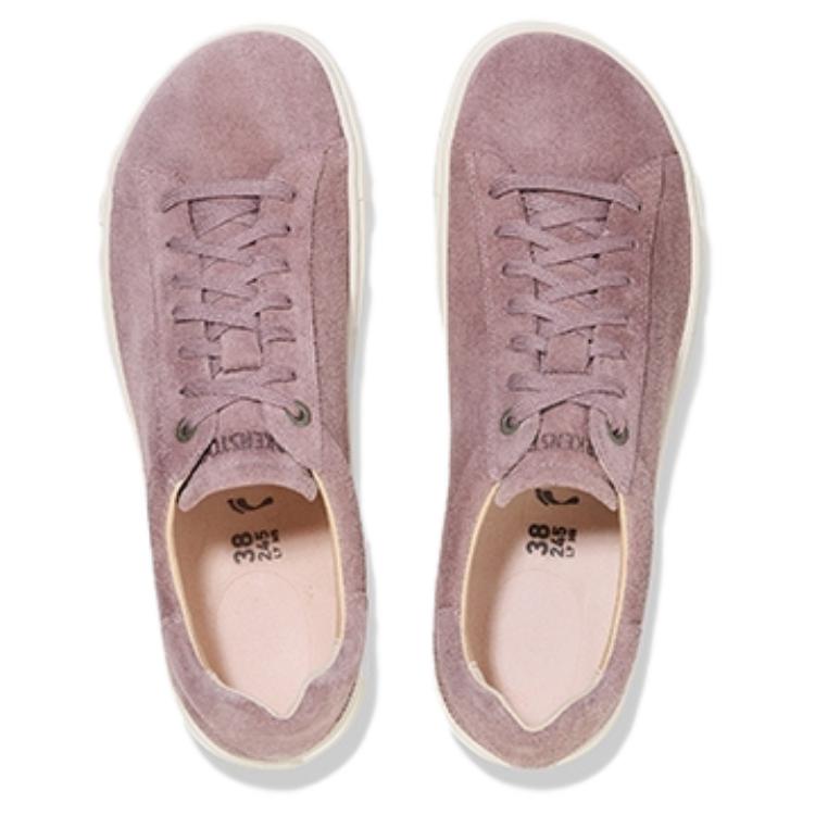 Birkenstock Suede Low top Casual Shoes Unisex Light Purple Narrow 1028203