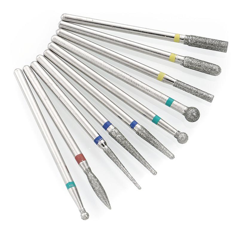 Алмазные сверла для ногтей, вращающиеся электрические фрезы для педикюра, маникюра, пилочки для кутикулы, инструменты для ногтей, аксессуары