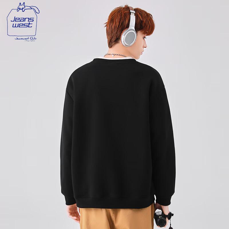 JEANSWEST CLUB Men's Round Neck Pullover Sweatshirt