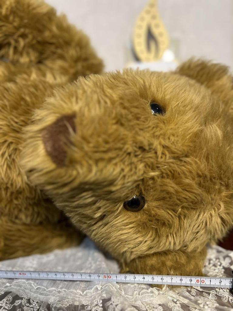 [Б/У] Большой коричневый плюшевый мишка, плюшевая игрушка от Sanei, рождественский подарок