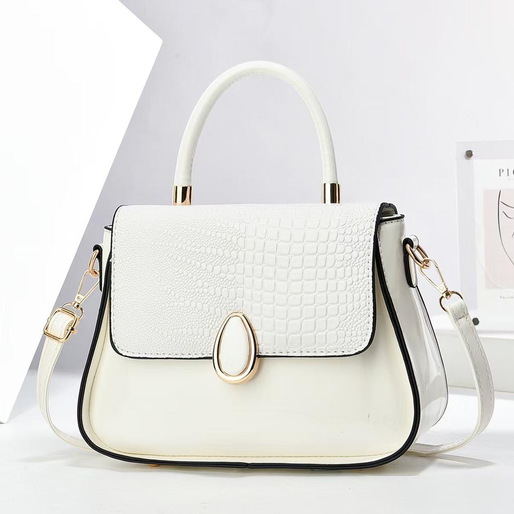 Модная блестящая кожаная маленькая сумка с длинной тисненой текстурой под крокодила, ручная маленькая сумка на одно плечо