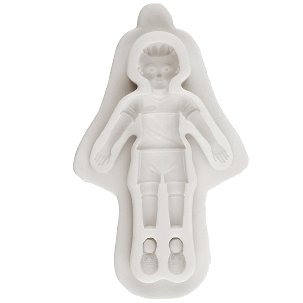 Силиконовые формы для футболиста Футболист Футбольные бутсы Форма для мастики Инструменты для украшения торта Топпер для кекса Конфета Шоколад Форма для гампасты