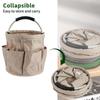 17 л Корзина для ручного хранения Складная корзина для садовых инструментов Портативная корзина для пикника Большой вместимости Многофункциональная сумка для стирки с 6 карманами