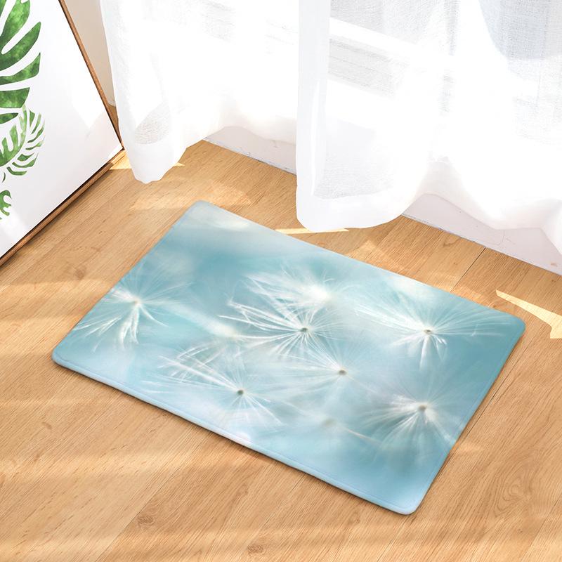 Flowers Pink Rose Hallway Mats Scenic Print Bedroom Living Room Floor Rugs Anti-Slip Kitchen Bathroom Square Carpet Decoration