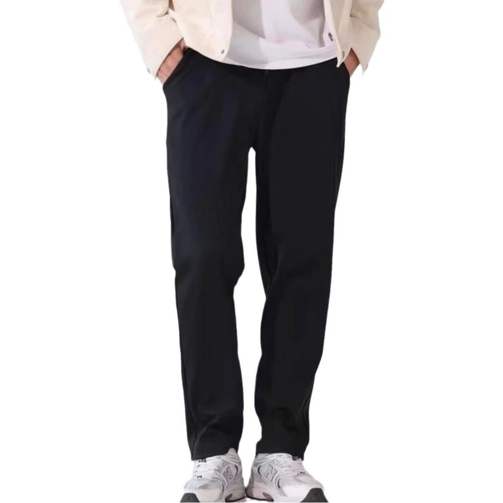 Мужские ветрозащитные зимние спортивные штаны с флисовой подкладкой - плотные повседневные брюки в корейском стиле