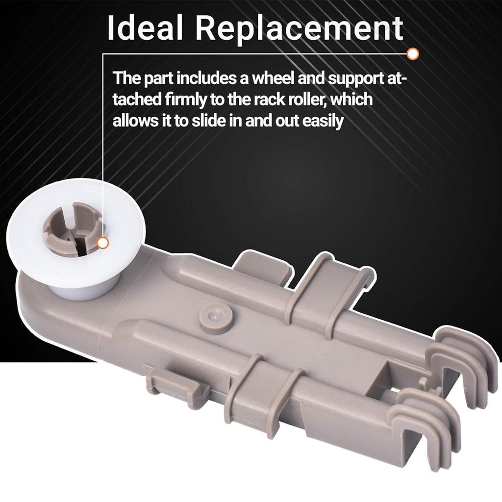 Pack of 4 Dishwasher Upper Rack Wheel Dishwasher Spare Part Dishwasher Wheel Replacement Plastic Texture for Dishwashers