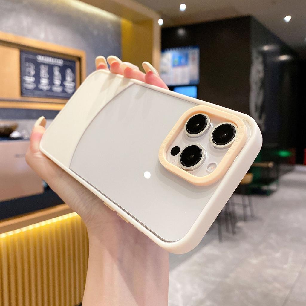 Подходит для Apple 16promax Конфетный контрастный цвет Сращивание Чехол для мобильного телефона IPhone 15 Большое отверстие Акриловый Противоударный Жесткий чехол