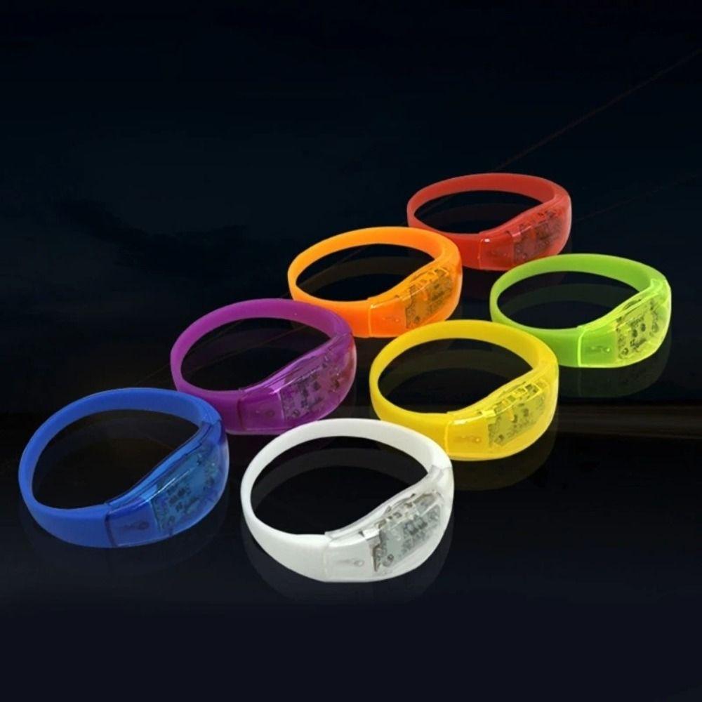 Silicone Bangle Glow Bracelets Sound Activated Flashing Wristbands Led Wristband Toys Concert