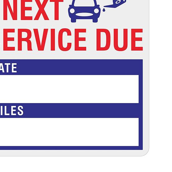 Наклейка-напоминание Съемная удобная водонепроницаемая наклейка для следующего обслуживания для автомобиля