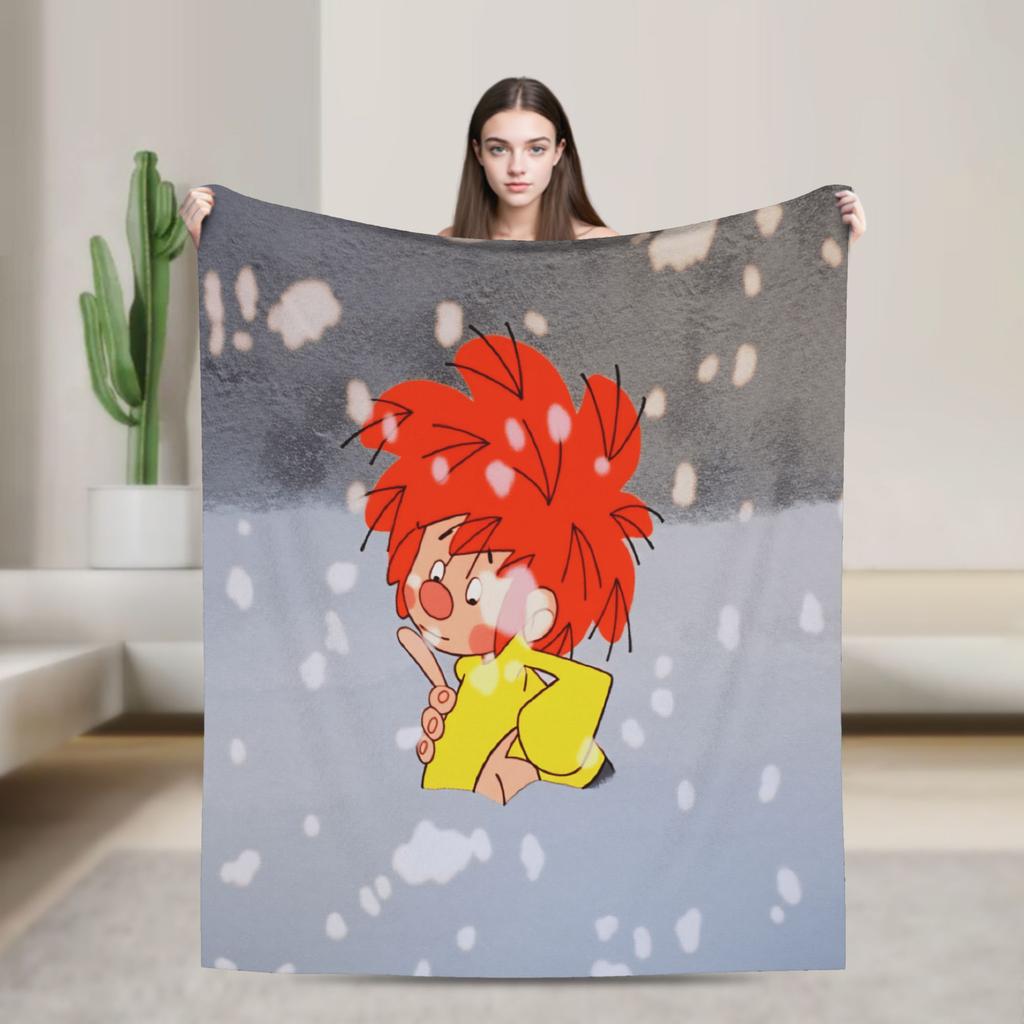 Warm Soft BlanketsGirls Boys Decorative P-Pumuckl Bedding Throws Flannel Bedspread For Couch Chair Fluffy Sofa Bed Cover