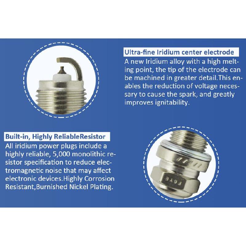 Новые 4x Новые иридиевые свечи зажигания для Honda Accord CR-V Acura RSX TSX IZFR6K11 /-11 6994