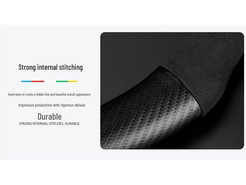 Чехол на руль Toyota RAV4 2022, Натуральная кожа, Карбоновое волокно, Замша, Ультратонкий