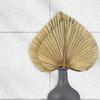 Dried Palm Leaf Decoration with Stem Rustic Boho Home Wedding Party Indoor Outdoor Heart Shape Large Natural Palm Fan Decorative Tropical Leaf