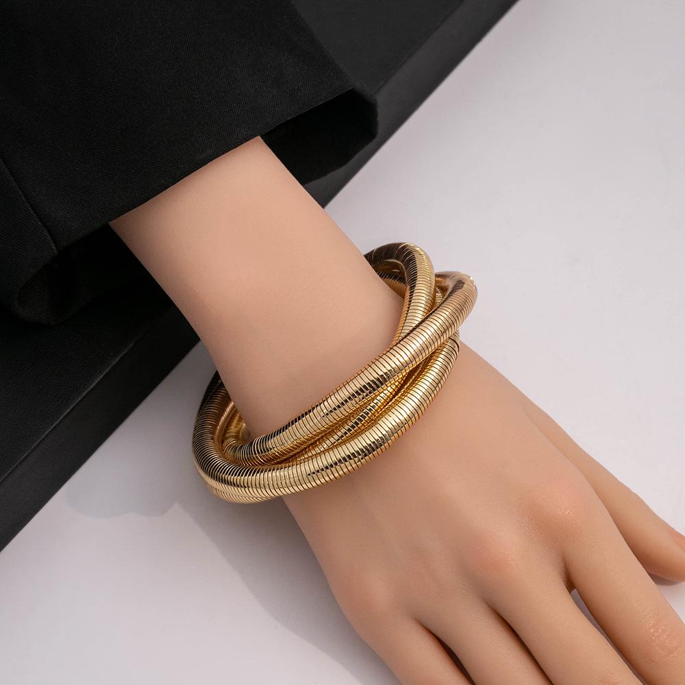 Vintage-Inspired Multi-Layer Elastic Bracelet with Unique Design for Women