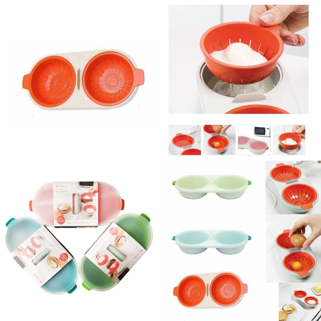 Микроволновая Двойная Чашка Пашотница Посуда Идеально Подходит Для Быстрого Полезного Завтрака