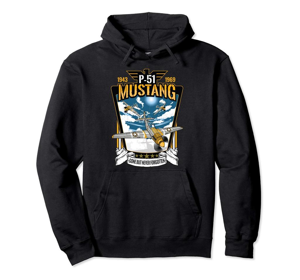 WWII P-51 Mustang Fighter Gift Hoodie