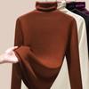 Женская базовая водолазка из шерсти и шелка, осенняя одежда, термобелье, согревающая теплая бархатная внутренняя кофта с длинным рукавом, зимняя