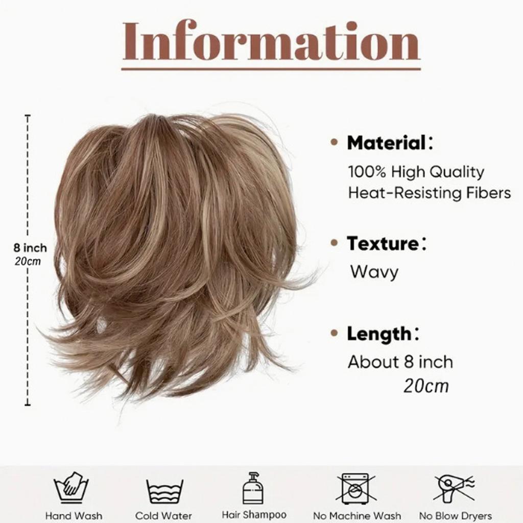 Синтетический DIY Деформируемый Хвост Крючок Короткие Хвосты Наращивание Волос Для Женщин Для Повседневного Использования