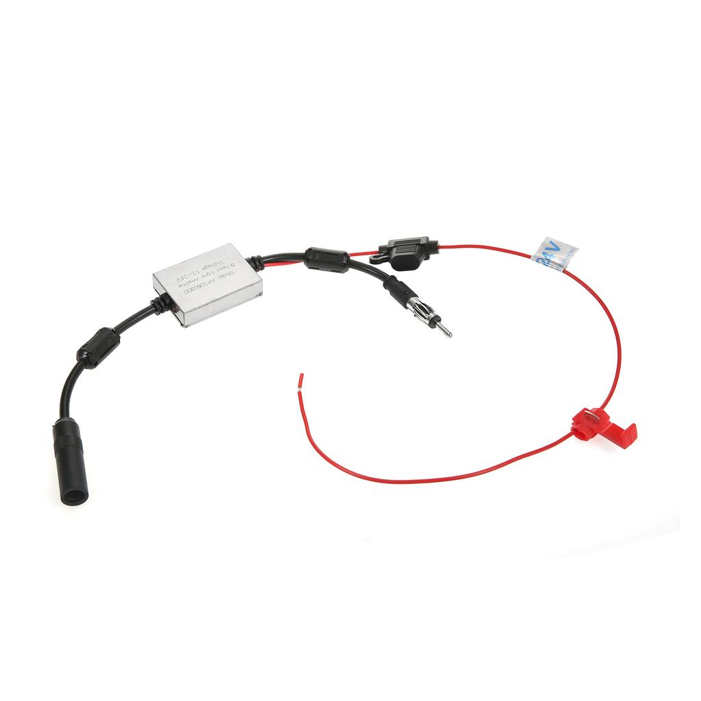 1pcs Car Stereo FM Radio Antenna Signal Booster Amplifier 12-24V Universal for Vehicles Car Truck