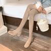 Knee Boots Women's High-heeled Boots Elastic Boots Long Boots Khaki Boots Suede Boots Autumn and Winter Velvet High Boots